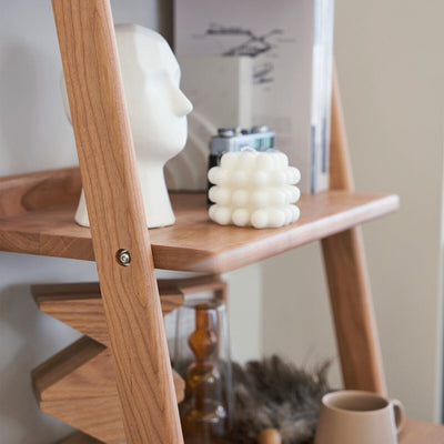 Namiko Wood Bookshelf With Storage