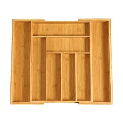 Extendible Bamboo kitchen drawer organizer