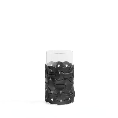 Noriega Leather Glass Table Vase