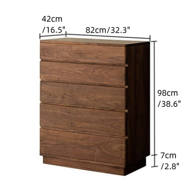 Zara Walnut Dresser Of 5 Drawers