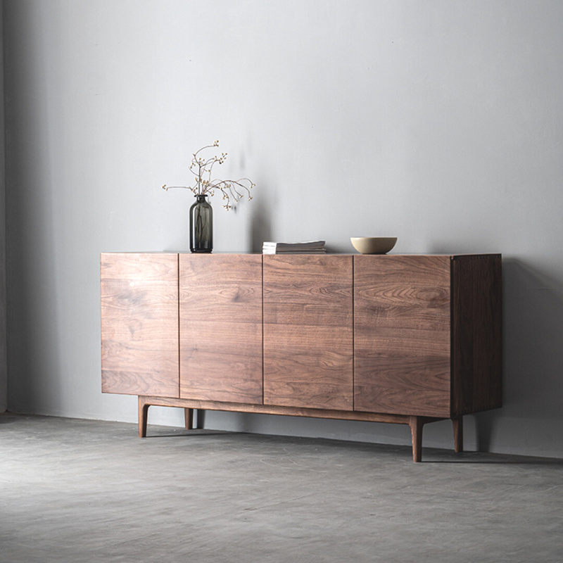 Jenna Solid Walnut Wood Sideboard