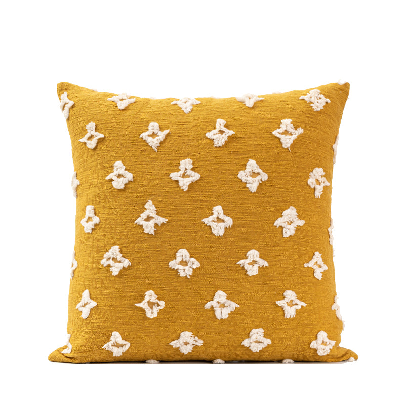 Vilen Yellow Jacquard Throw Pillow
