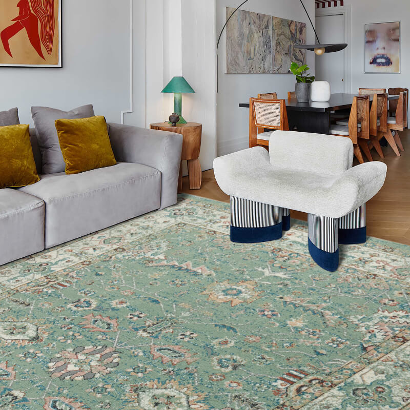 Abdera Green Area Carpet