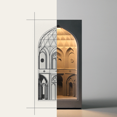 Persian Garden Concrete Night Light