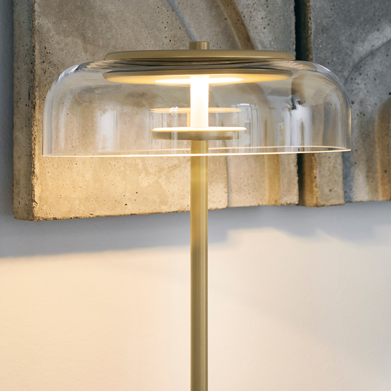 Keystone Glass Arched Lamp