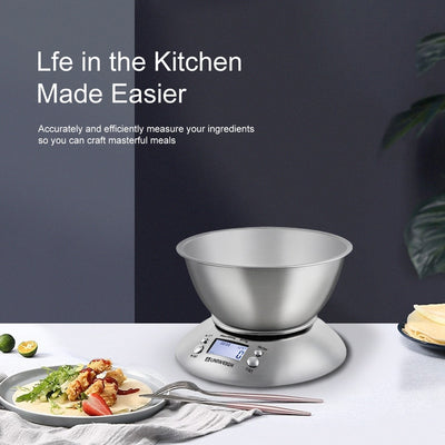 Multifunction Food Scale with Removable Bowl